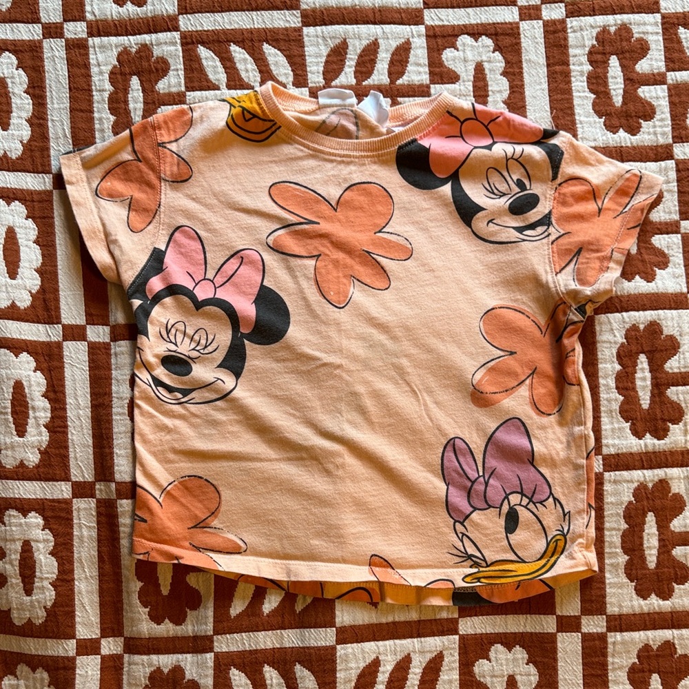 Zara Kids - Disney Orange Minnie and Daisy T-Shirt